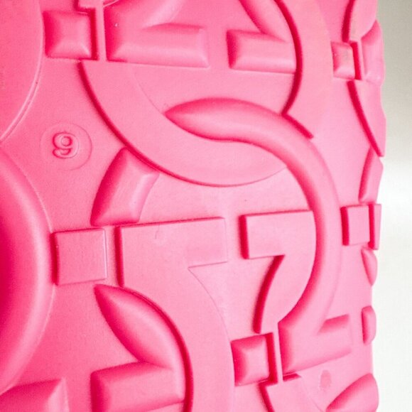 Salvatore Ferragamo Barbie Pink Mid Calf Rain Boots 9 - Picture 7 of 7
